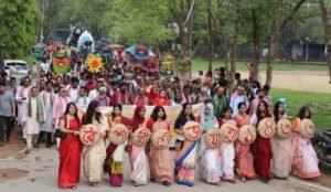 শাবিপ্রবিতে বর্ণাঢ্য আয়োজনে বাংলা নববর্ষ উদ্‌যাপন