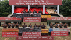সিলেট সীমান্তে ৬৬ লাখ টাকার চোরাই পণ্য জব্দ
